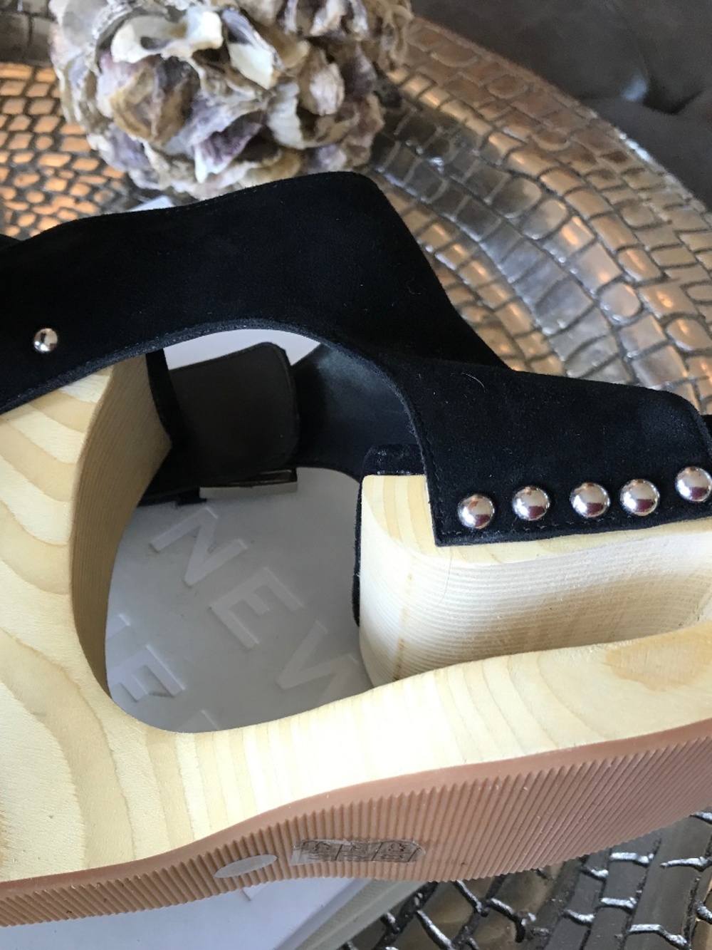 STATEMENT AVANT GARDE JEFFREY CAMPBELL ETHEREAL WOOD PLATFORM HEALS BLACK - Picture 15 of 16
